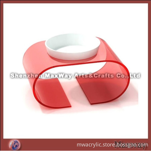 Handy Bending Perspex Pet Crockery Holder Stand